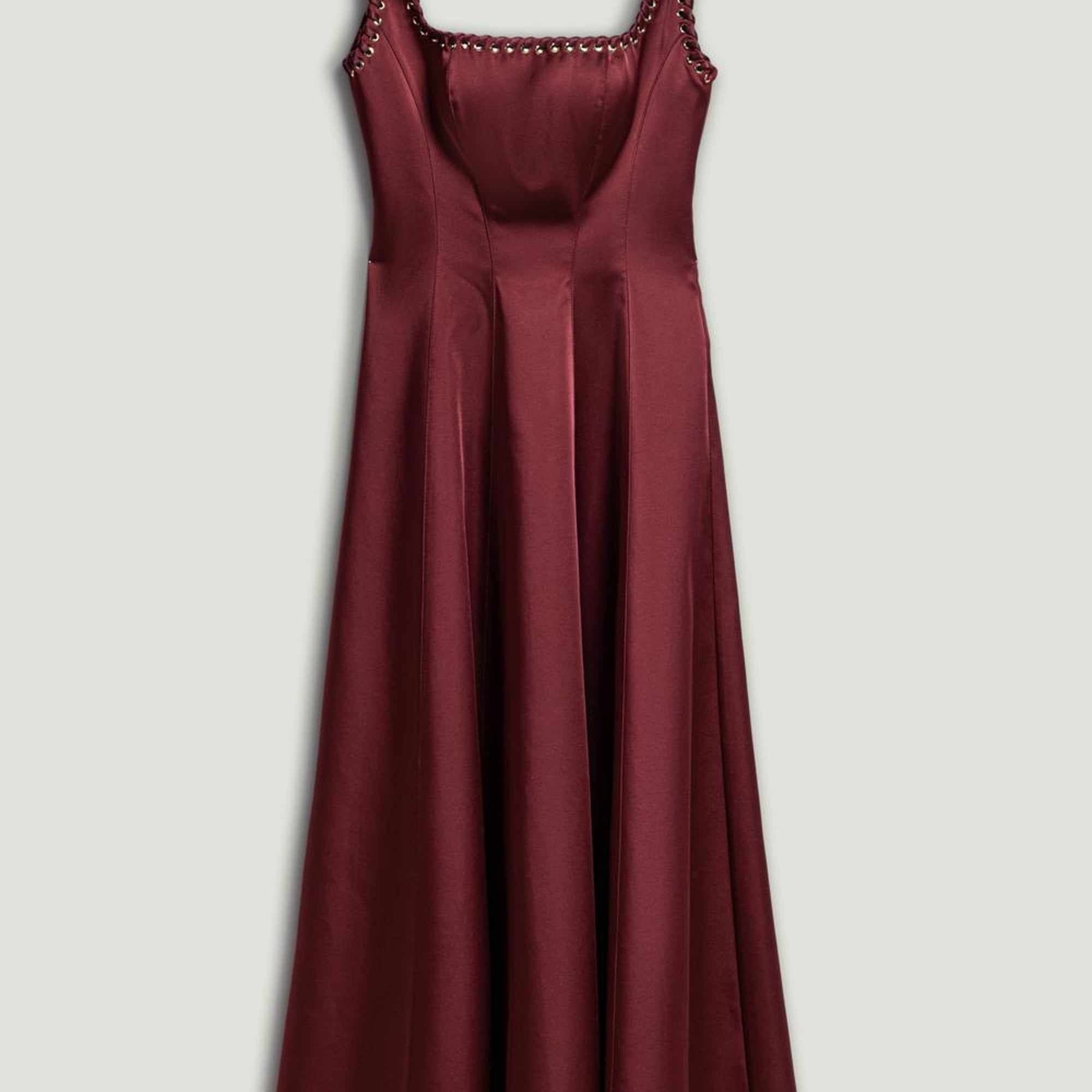 Kuş Gözü Detaylı Midi Elbise