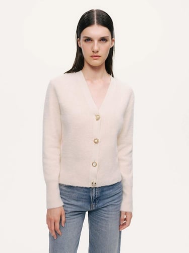  İnci Düğme Aksesuarlı Triko