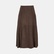 Kadın Kahve Yüksek Bel Midi Boy Süet Etek