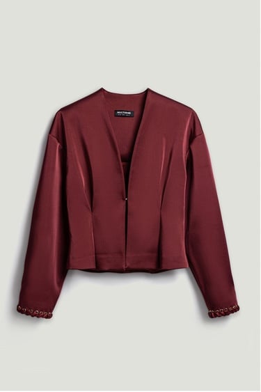  Saten Görünümlü Ceket