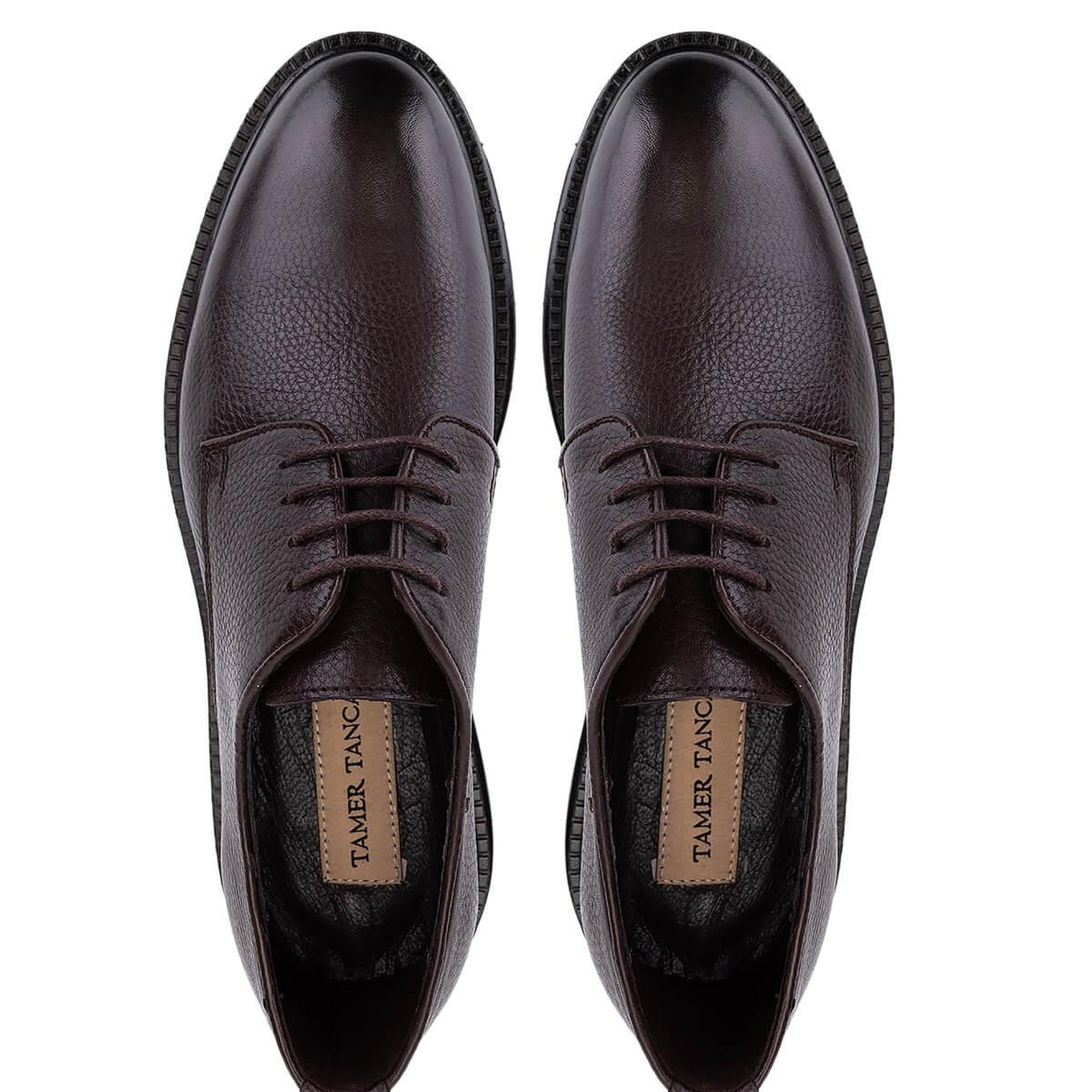 Tamer Tanca Erkek Hakiki Deri Kahverengi Klasik Ayakkabı