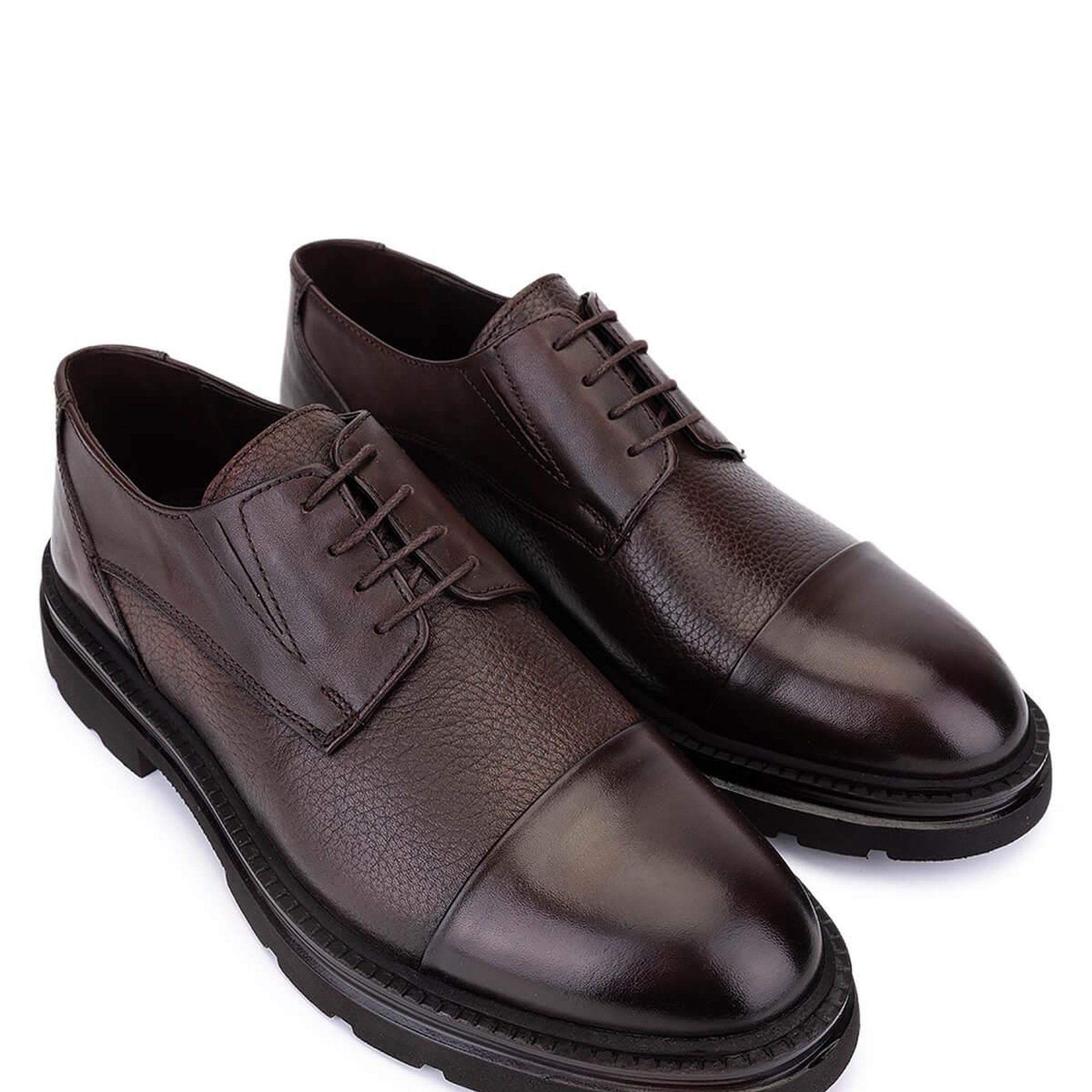 Tamer Tanca Erkek Hakiki Deri Kahverengi Casual Ayakkabı