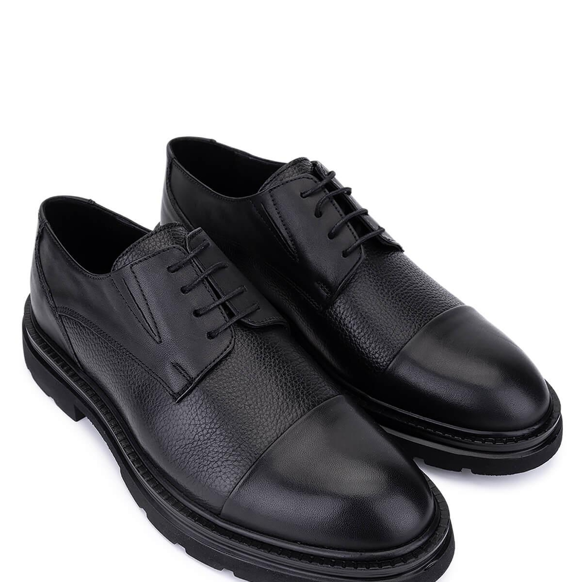 Tamer Tanca Erkek Hakiki Deri Siyah Casual Ayakkabı