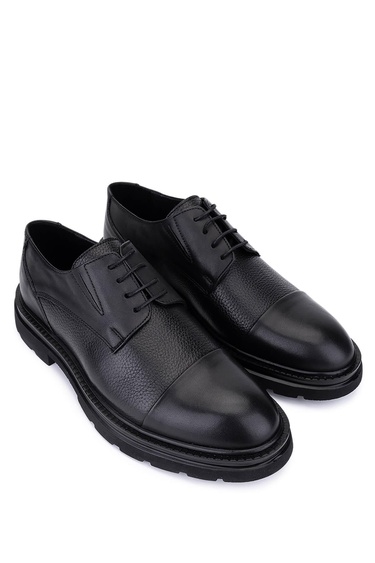  Tamer Tanca Erkek Hakiki Deri Siyah Casual Ayakkabı