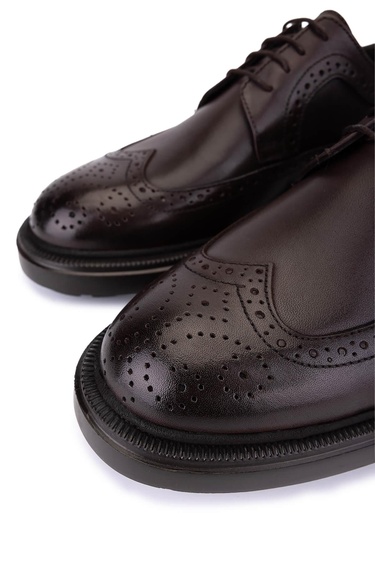  Tamer Tanca Erkek Hakiki Deri Kahverengi Klasik Ayakkabı