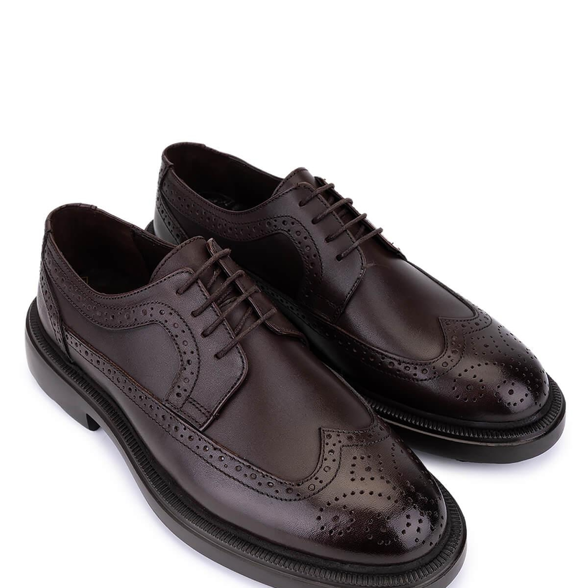 Tamer Tanca Erkek Hakiki Deri Kahverengi Klasik Ayakkabı