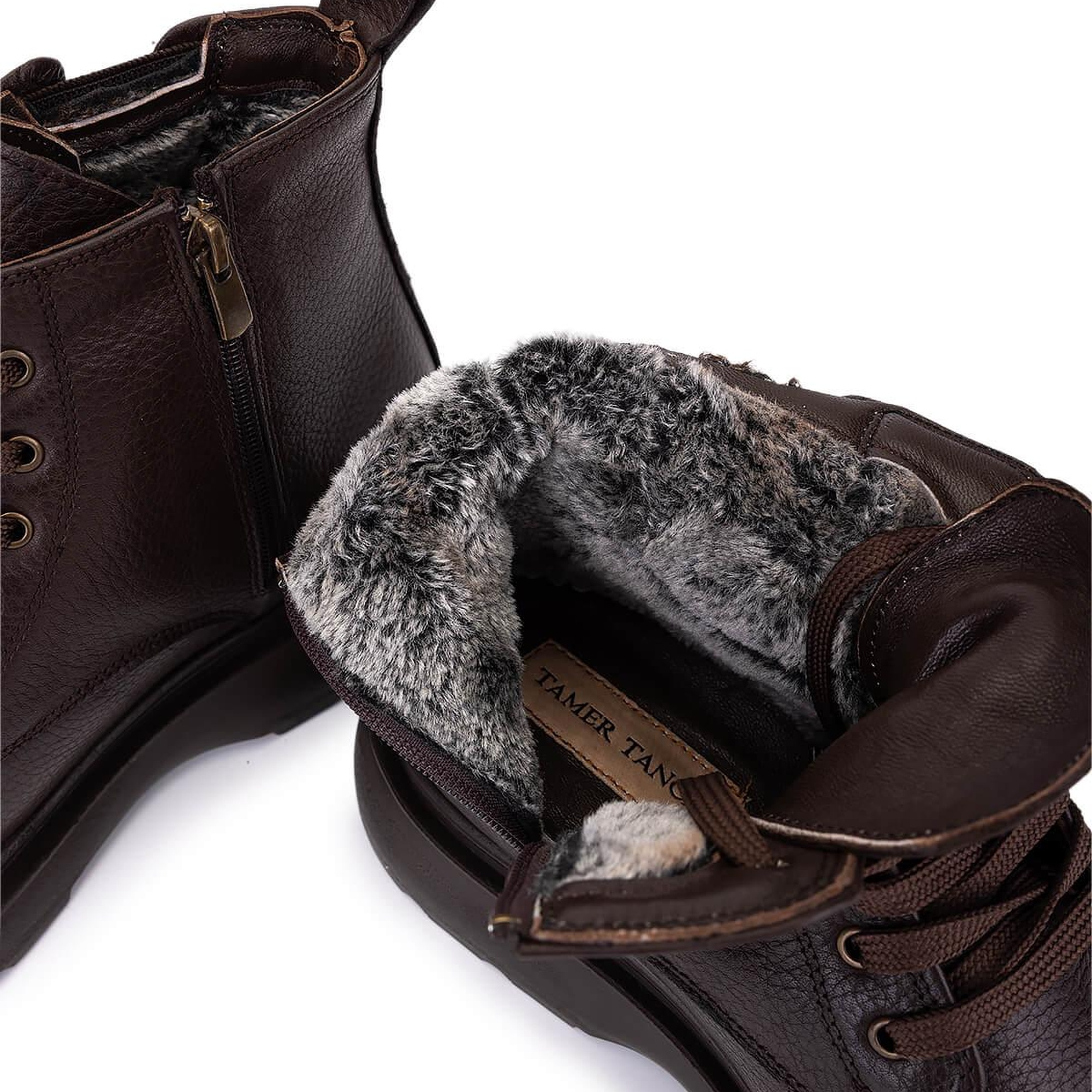 Tamer Tanca Erkek Hakiki Deri Kahverengi Casual Bot