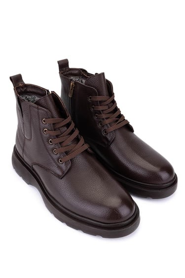  Tamer Tanca Erkek Hakiki Deri Kahverengi Casual Bot