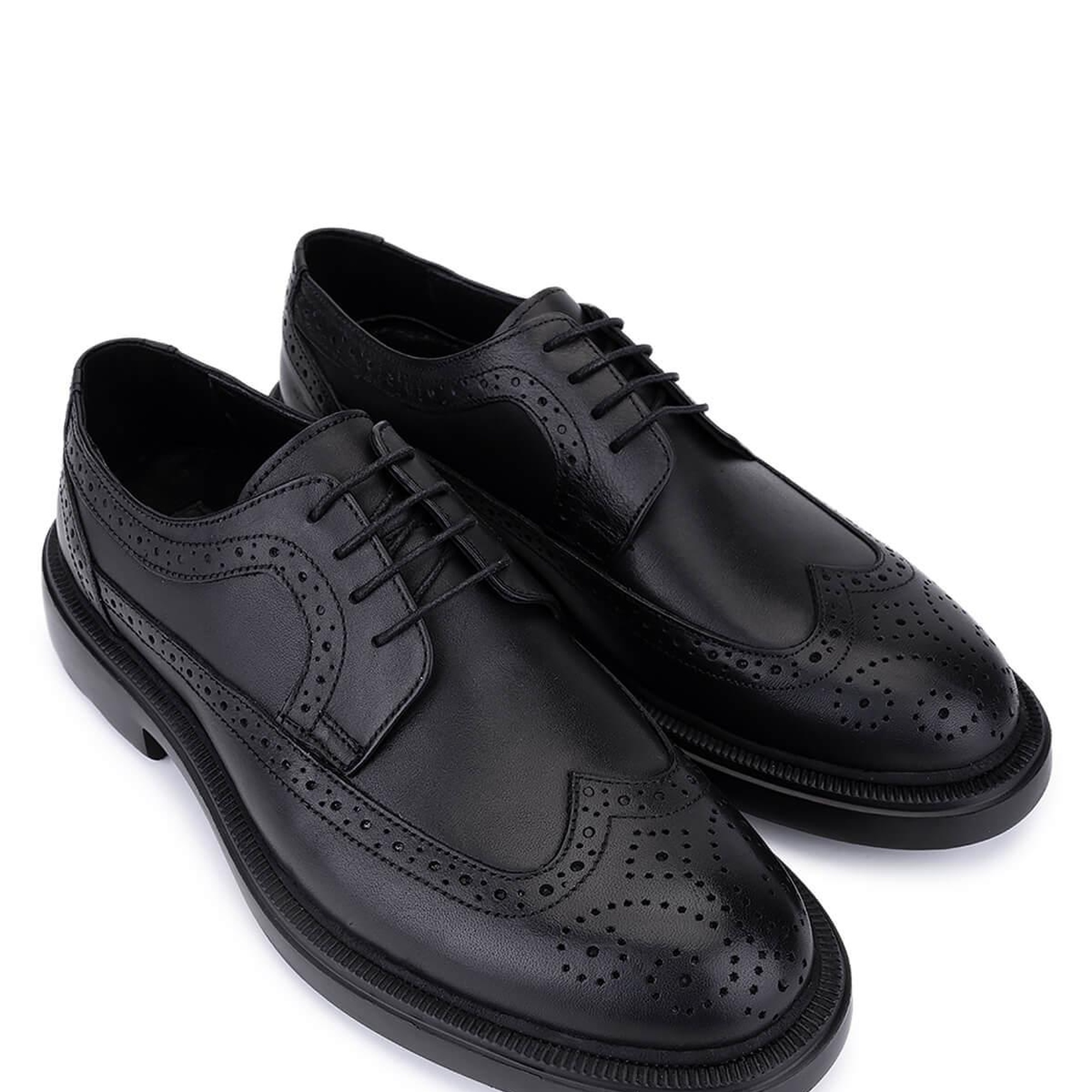 Tamer Tanca Erkek Hakiki Deri Siyah Klasik Ayakkabı