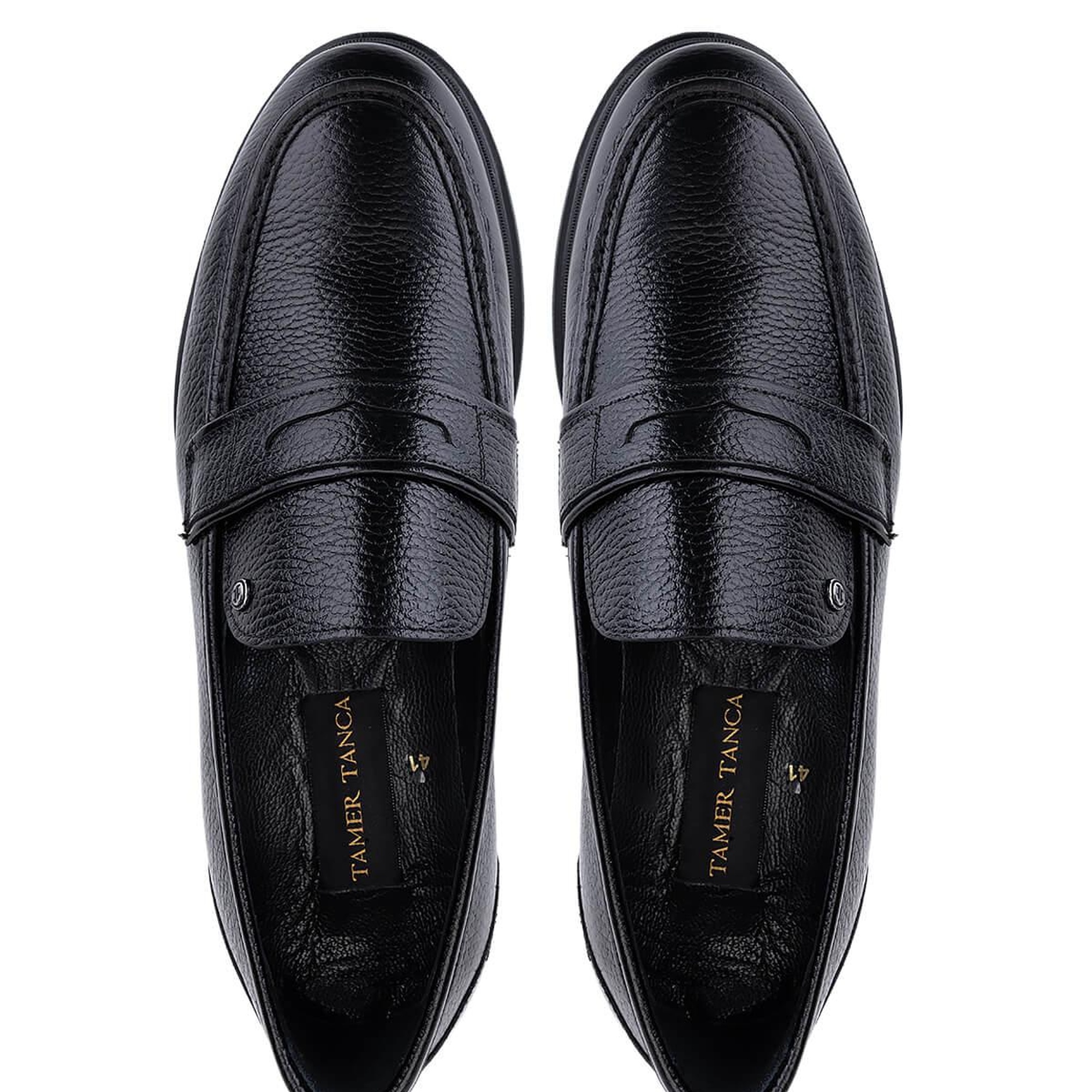 Tamer Tanca Erkek Hakiki Deri Siyah Klasik Ayakkabı
