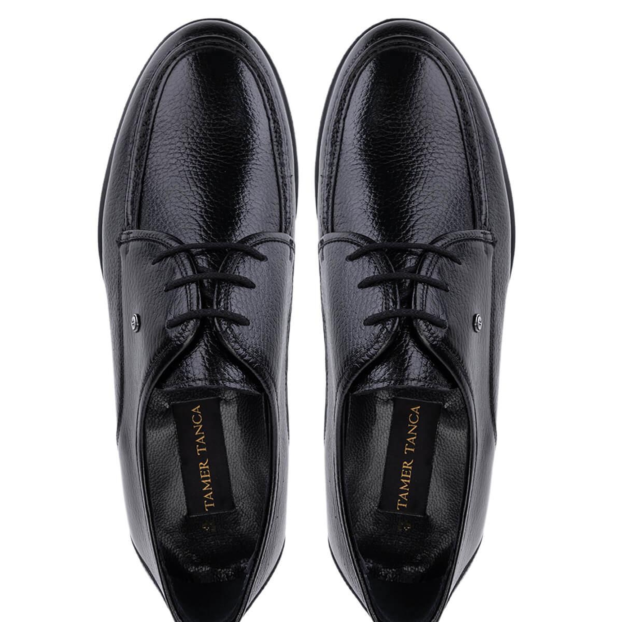 Tamer Tanca Erkek Hakiki Deri Siyah Klasik Ayakkabı