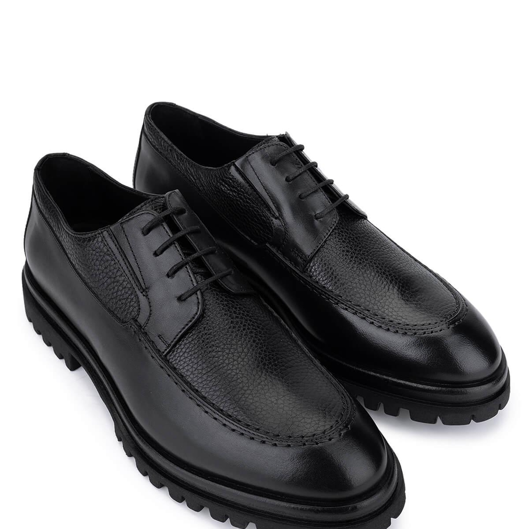 Tamer Tanca Erkek Hakiki Deri Siyah Casual Ayakkabı