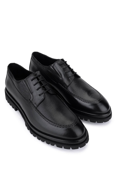  Tamer Tanca Erkek Hakiki Deri Siyah Casual Ayakkabı