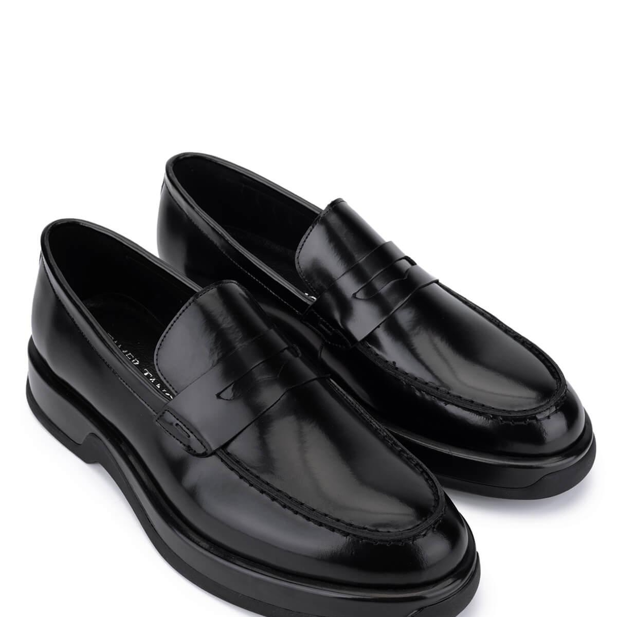 Tamer Tanca Erkek Hakiki Deri Siyah Açma Loafer Ayakkabı