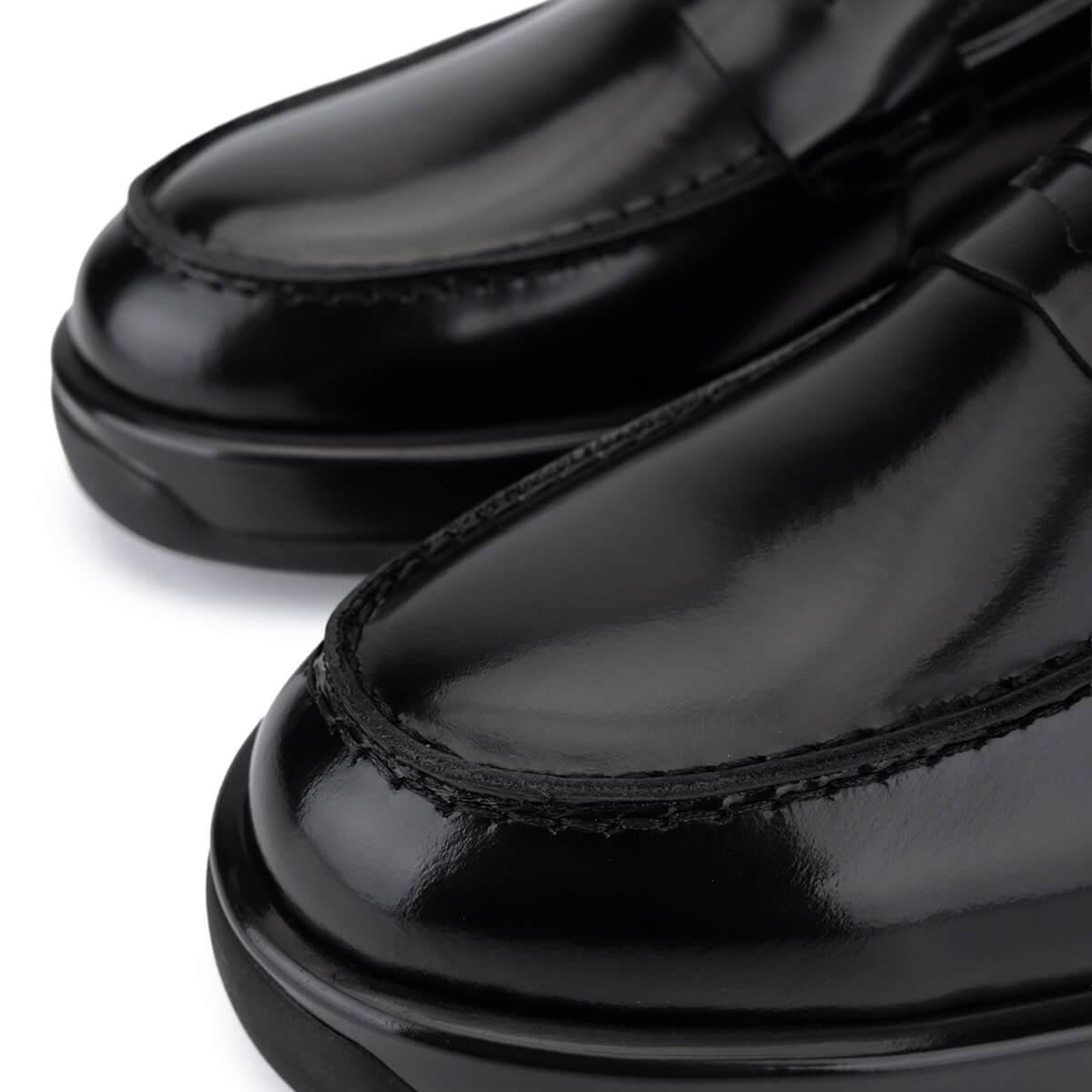 Tamer Tanca Erkek Hakiki Deri Siyah Açma Loafer Ayakkabı