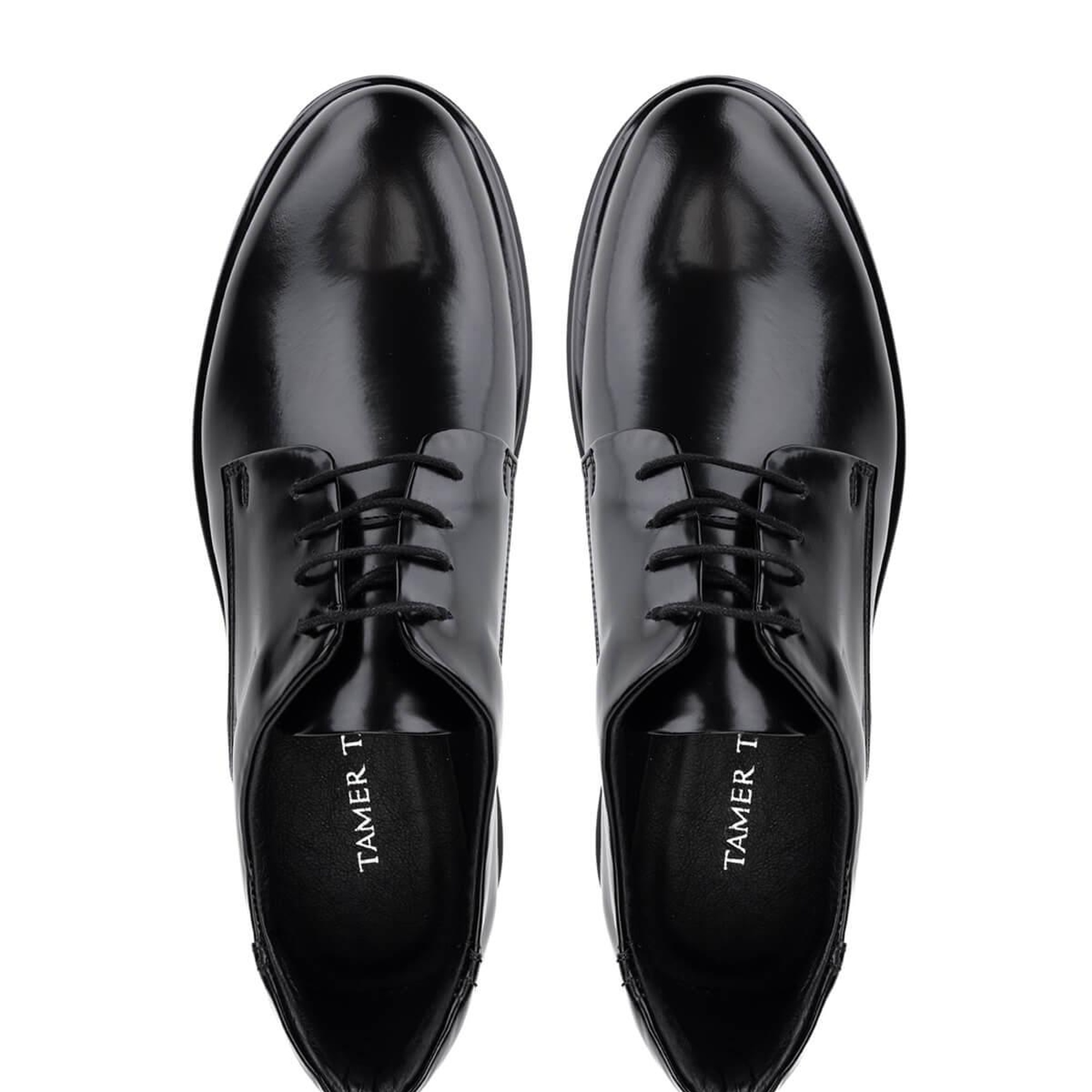 Tamer Tanca Erkek Hakiki Deri Siyah Açma Casual Ayakkabı