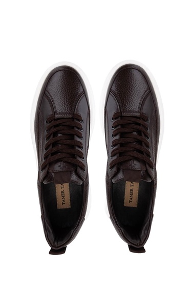  Tamer Tanca Erkek Hakiki Deri Kahverengi Sneakers & Spor Ayakkabı