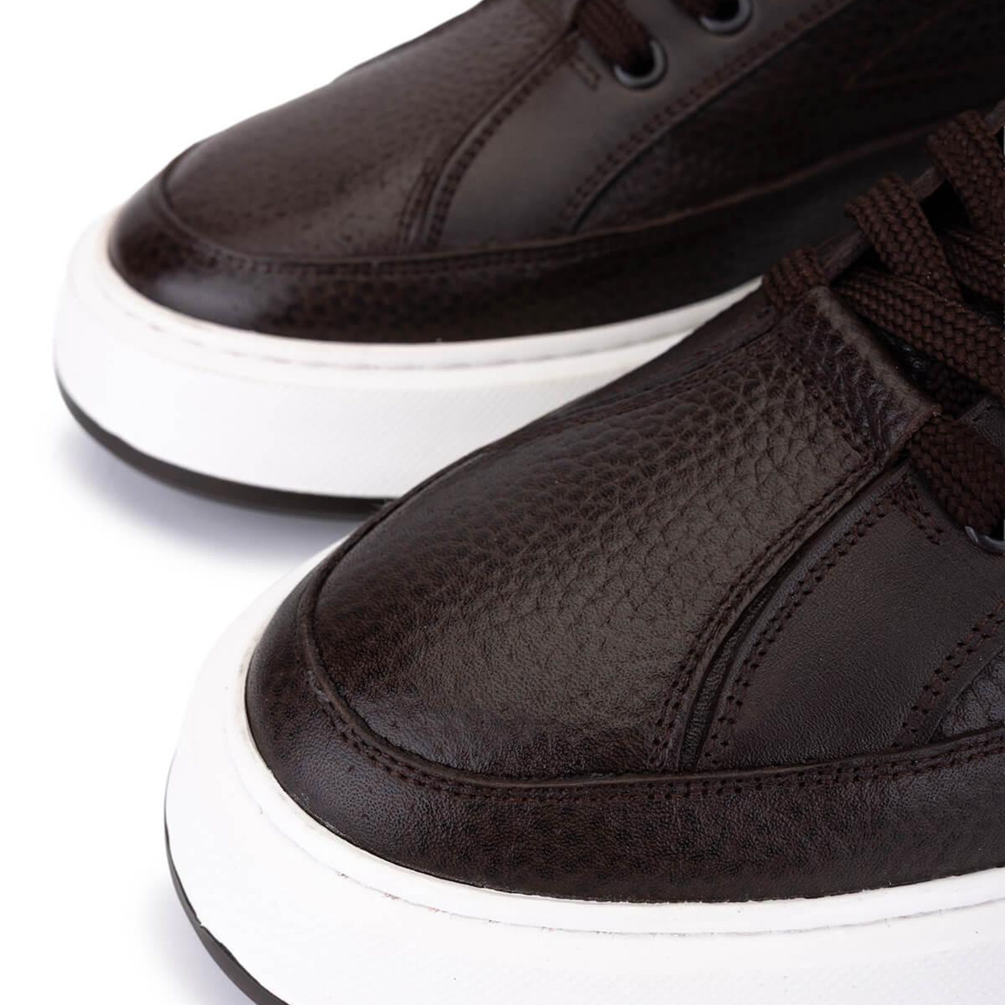 Tamer Tanca Erkek Hakiki Deri Kahverengi Sneakers & Spor Ayakkabı