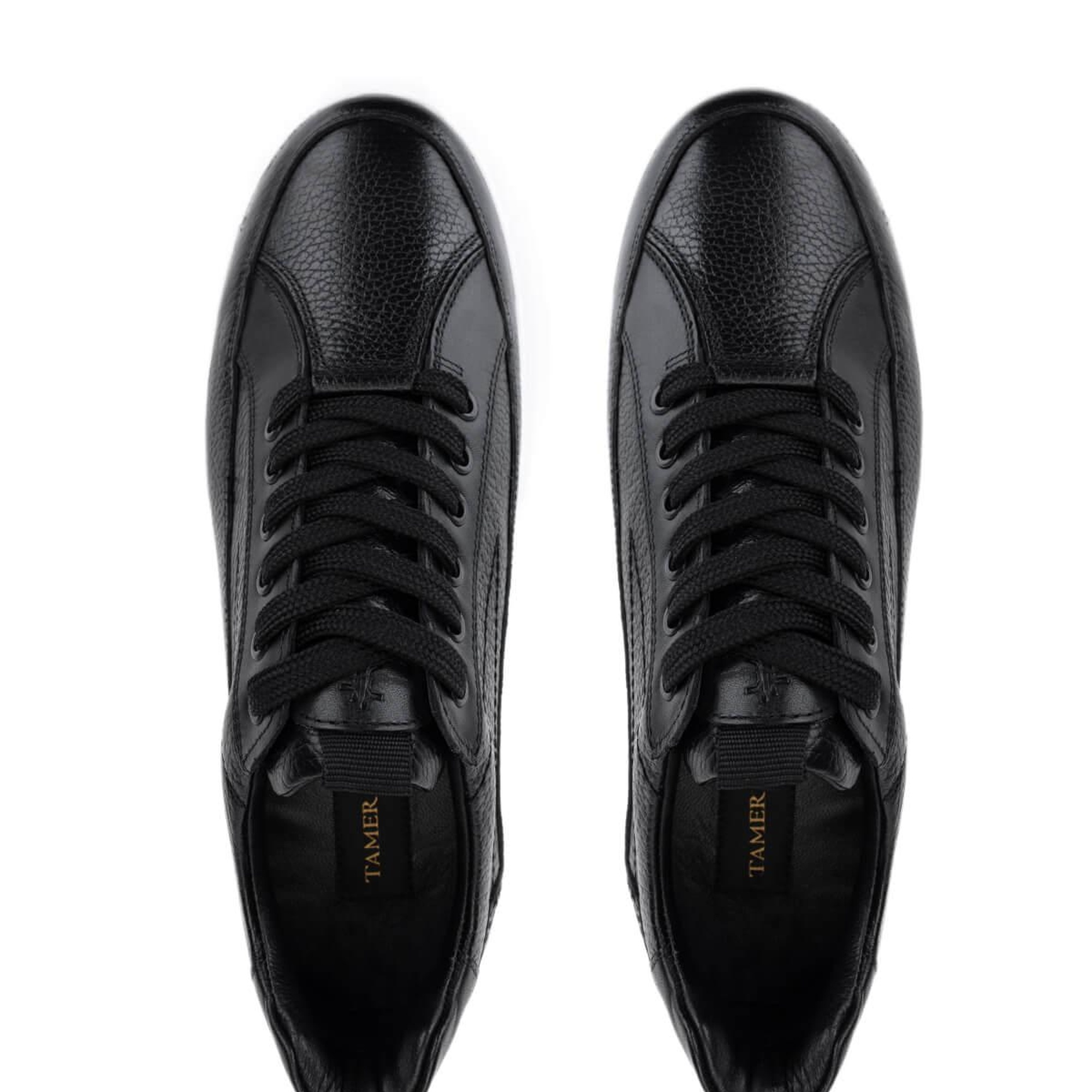Tamer Tanca Erkek Hakiki Deri Siyah Sneakers & Spor Ayakkabı