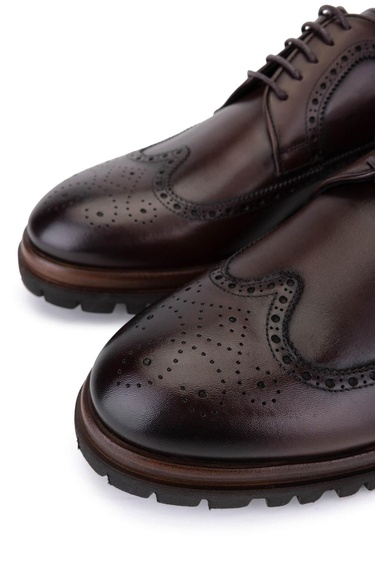  Tamer Tanca Erkek Hakiki Deri Kahverengi Klasik Ayakkabı