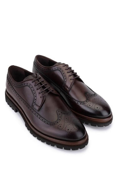  Tamer Tanca Erkek Hakiki Deri Kahverengi Klasik Ayakkabı