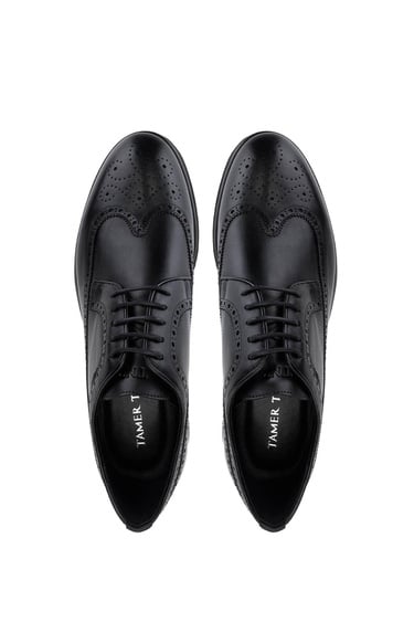  Tamer Tanca Erkek Hakiki Deri Siyah Deri Klasik Ayakkabı