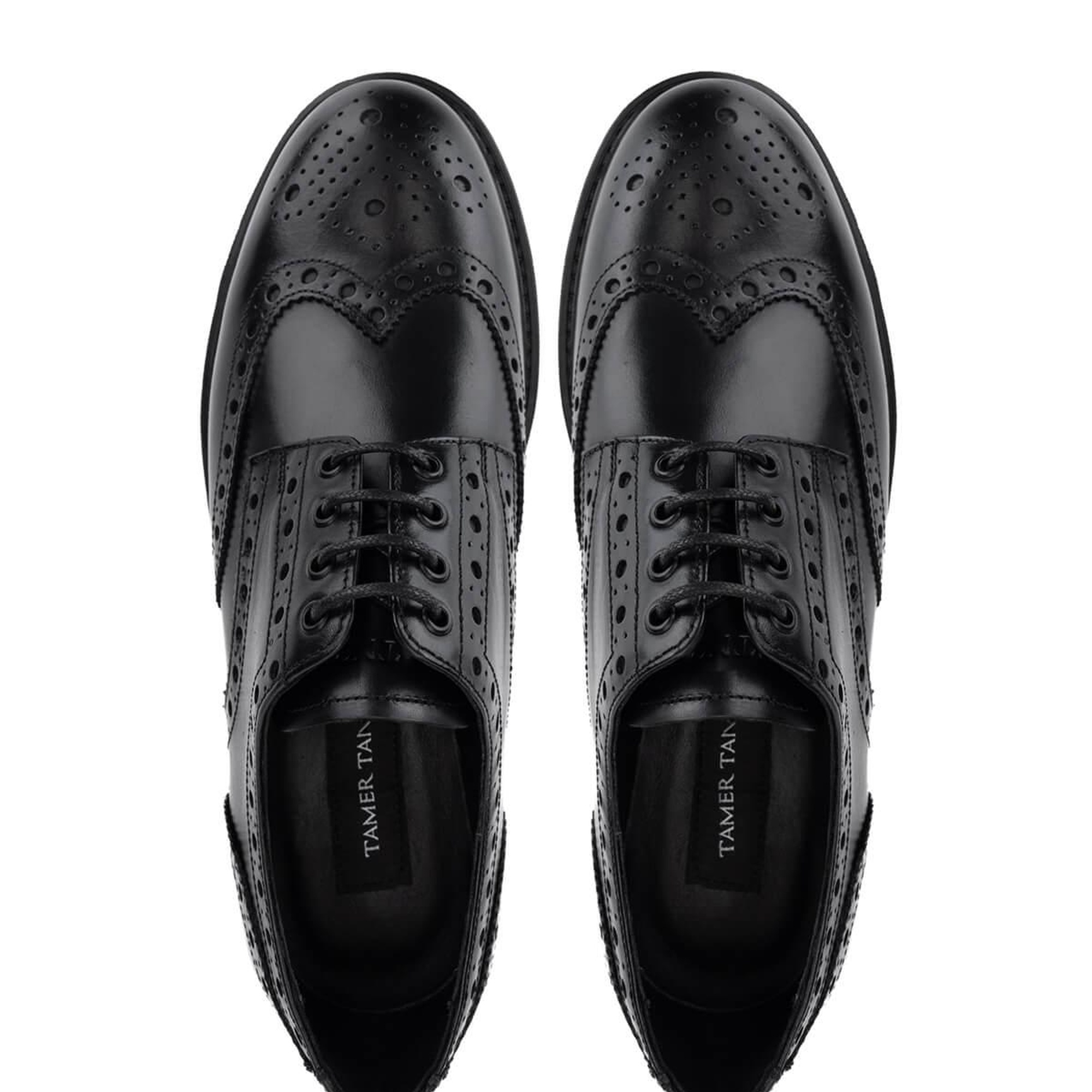 Tamer Tanca Erkek Hakiki Deri Siyah Antik Klasik Ayakkabı