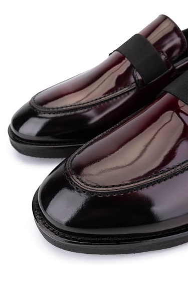  Tamer Tanca Erkek Hakiki Deri Bordo Casual Ayakkabı