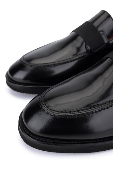  Tamer Tanca Erkek Hakiki Deri Siyah Açma Casual Ayakkabı