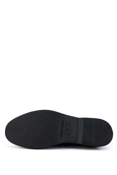  Tamer Tanca Erkek Hakiki Deri Siyah Açma Casual Ayakkabı