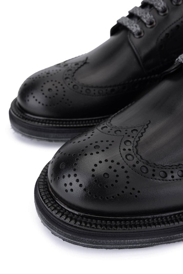  Tamer Tanca Erkek Hakiki Deri Siyah Casual Ayakkabı