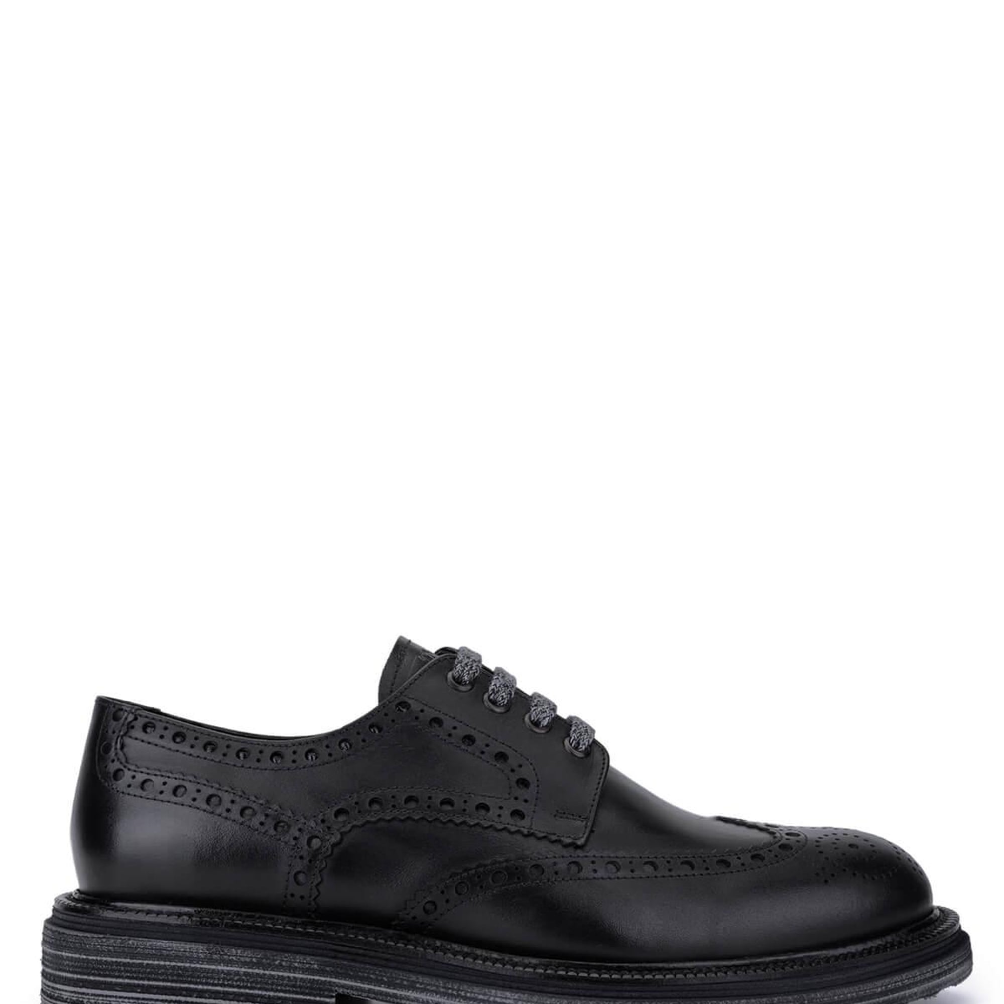 Tamer Tanca Erkek Hakiki Deri Siyah Casual Ayakkabı