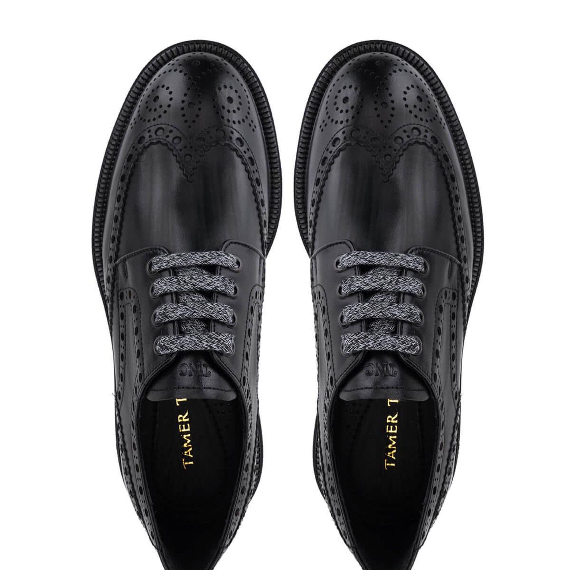 Tamer Tanca Erkek Hakiki Deri Siyah Casual Ayakkabı