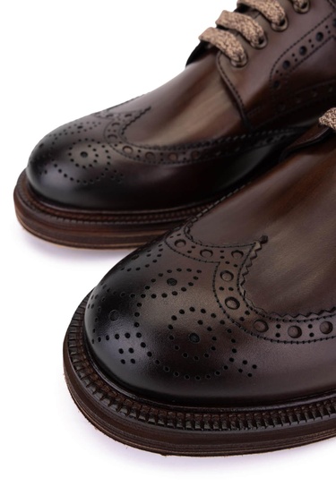  Tamer Tanca Erkek Hakiki Deri Kahverengi Casual Ayakkabı