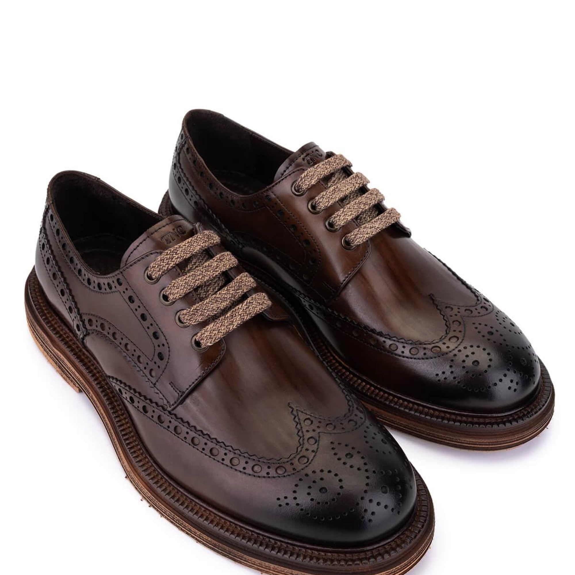 Tamer Tanca Erkek Hakiki Deri Kahverengi Casual Ayakkabı