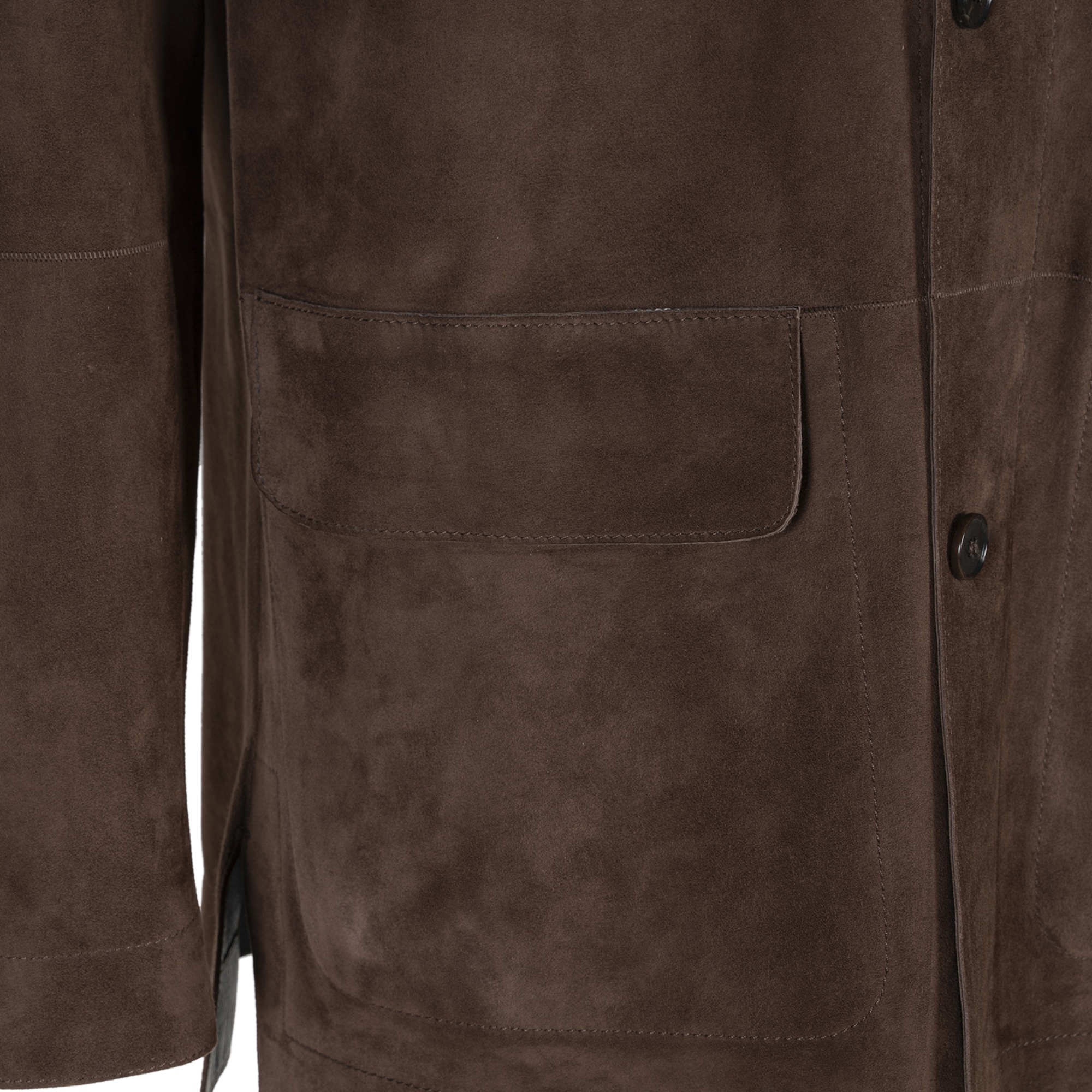 Anoki Kahve Erkek Çift Taraflı Süet Deri Mont