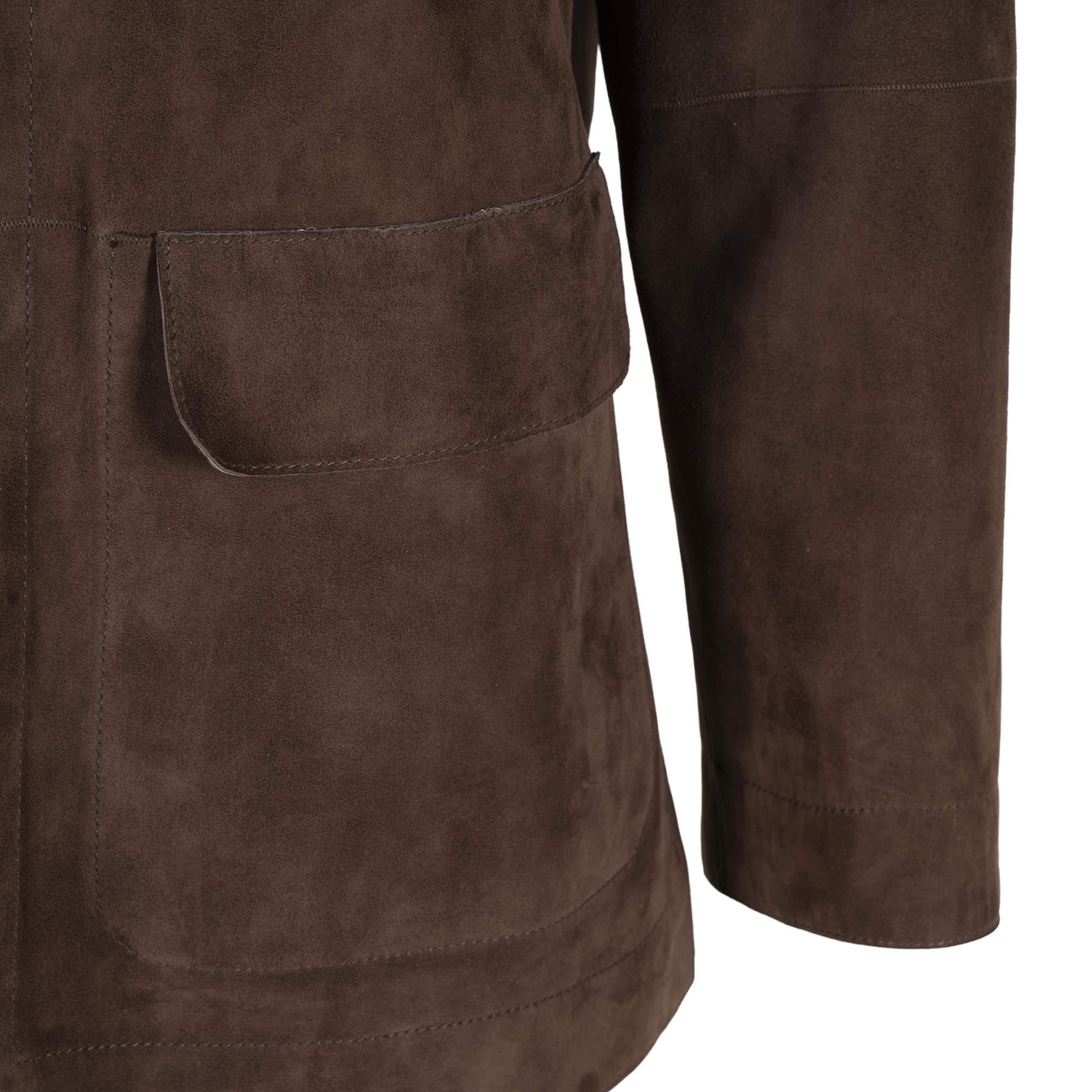 Anoki Kahve Erkek Çift Taraflı Süet Deri Mont