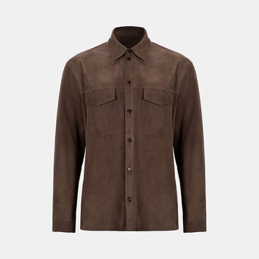  Erkek Kahve Süet Gömlek