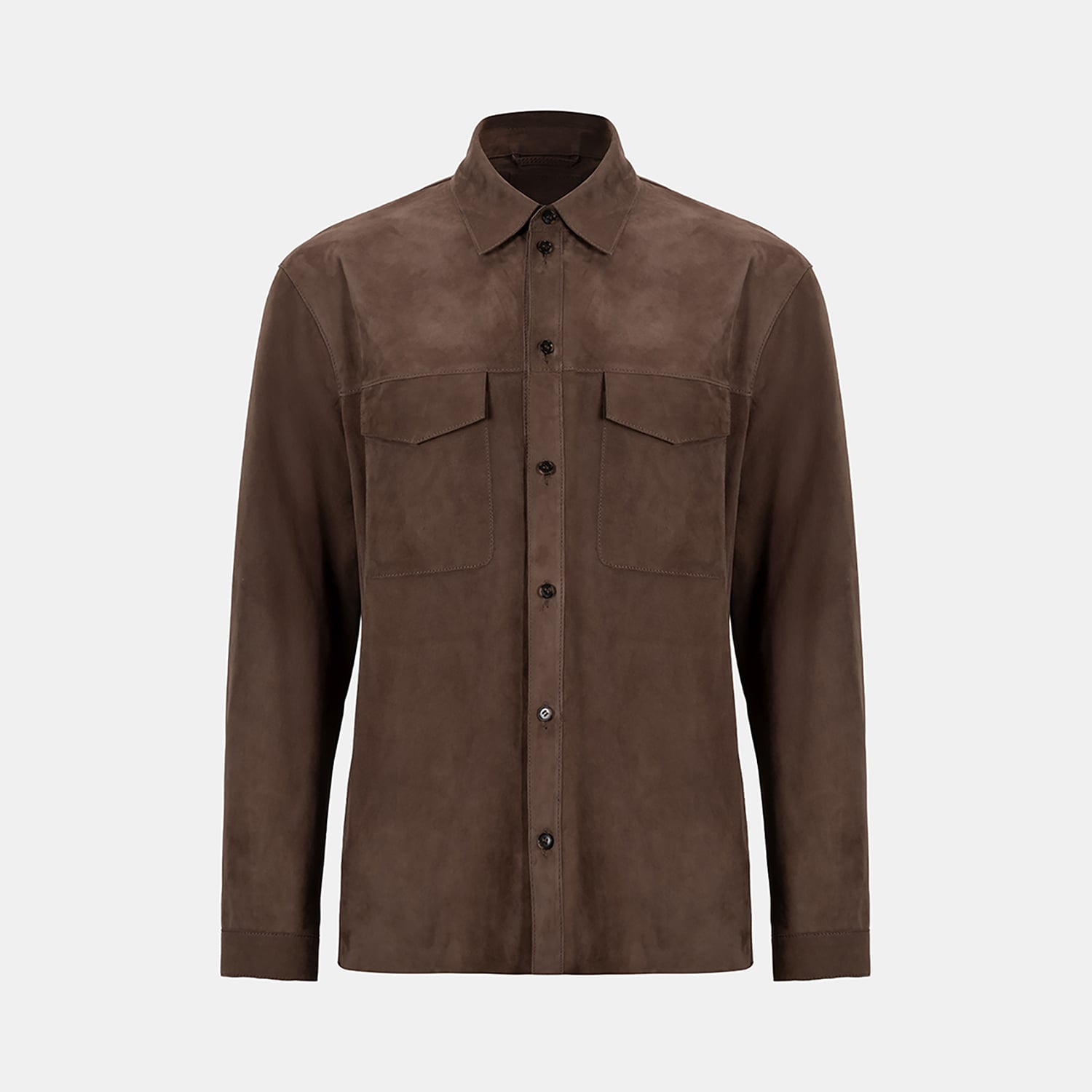  Erkek Kahve Süet Gömlek