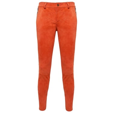  Pembe Roisin Kadın Stretch Deri Pantolon