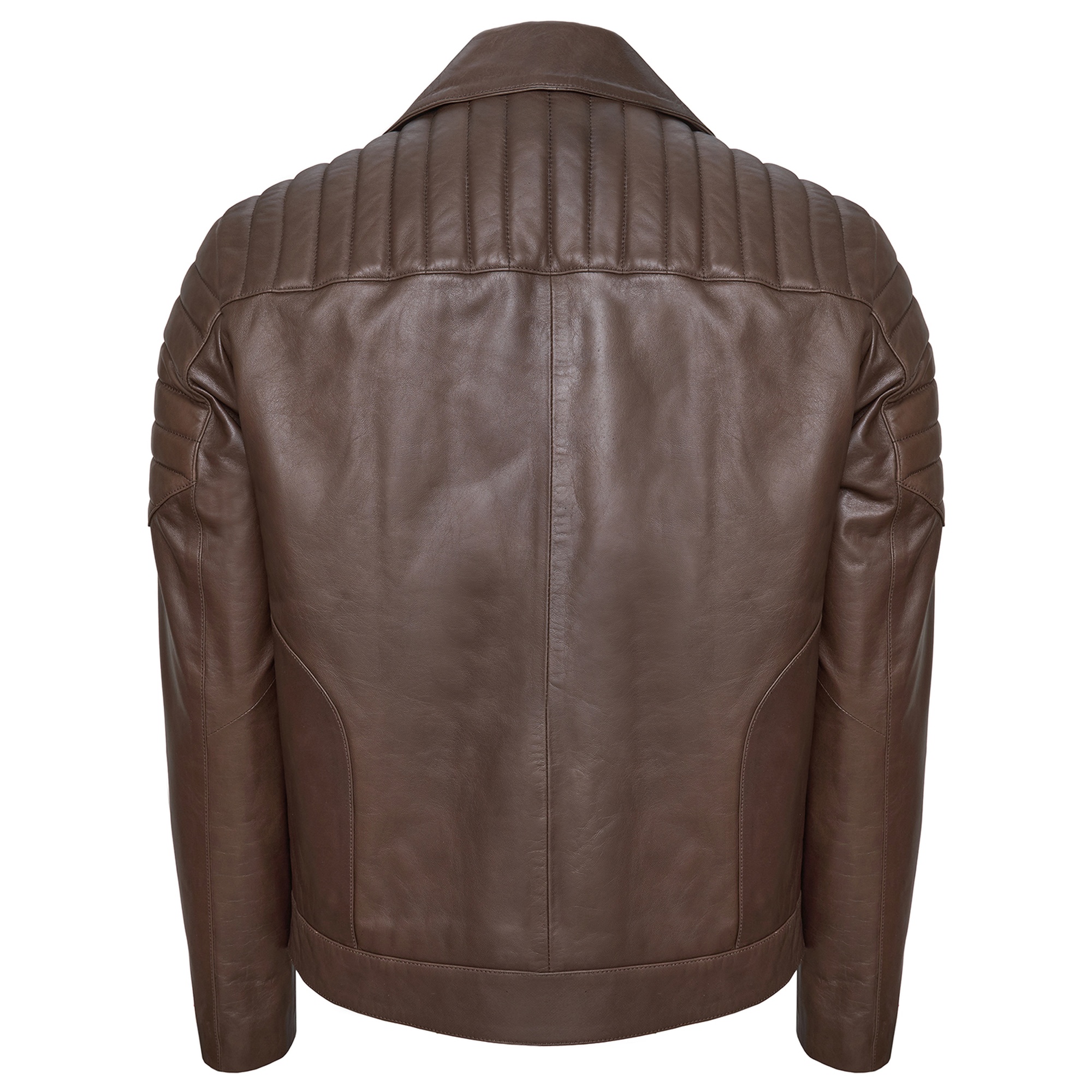 Nereo Kahve Erkek Deri Biker Mont