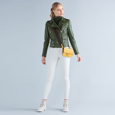  Roisin Kadın Deri Stretch Pantolon