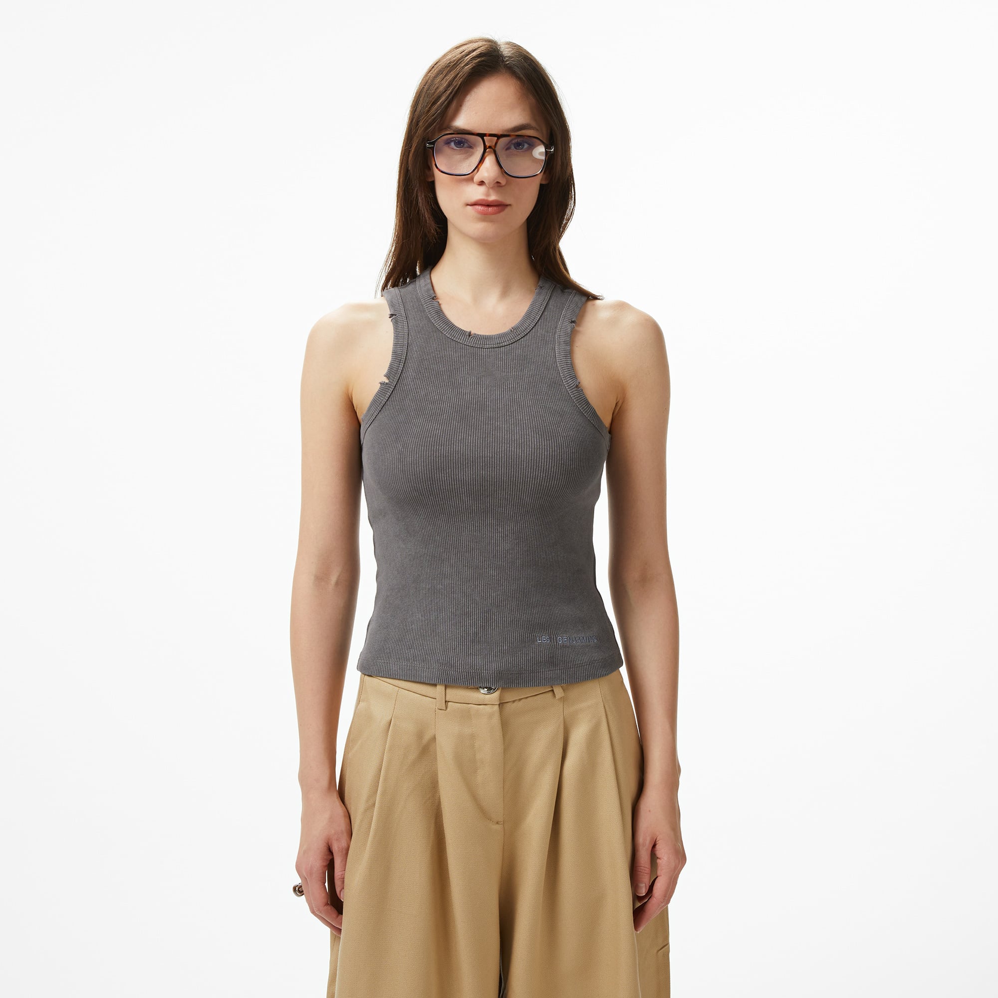  Les Benjamins Regular Fit Kadın Gri Atlet