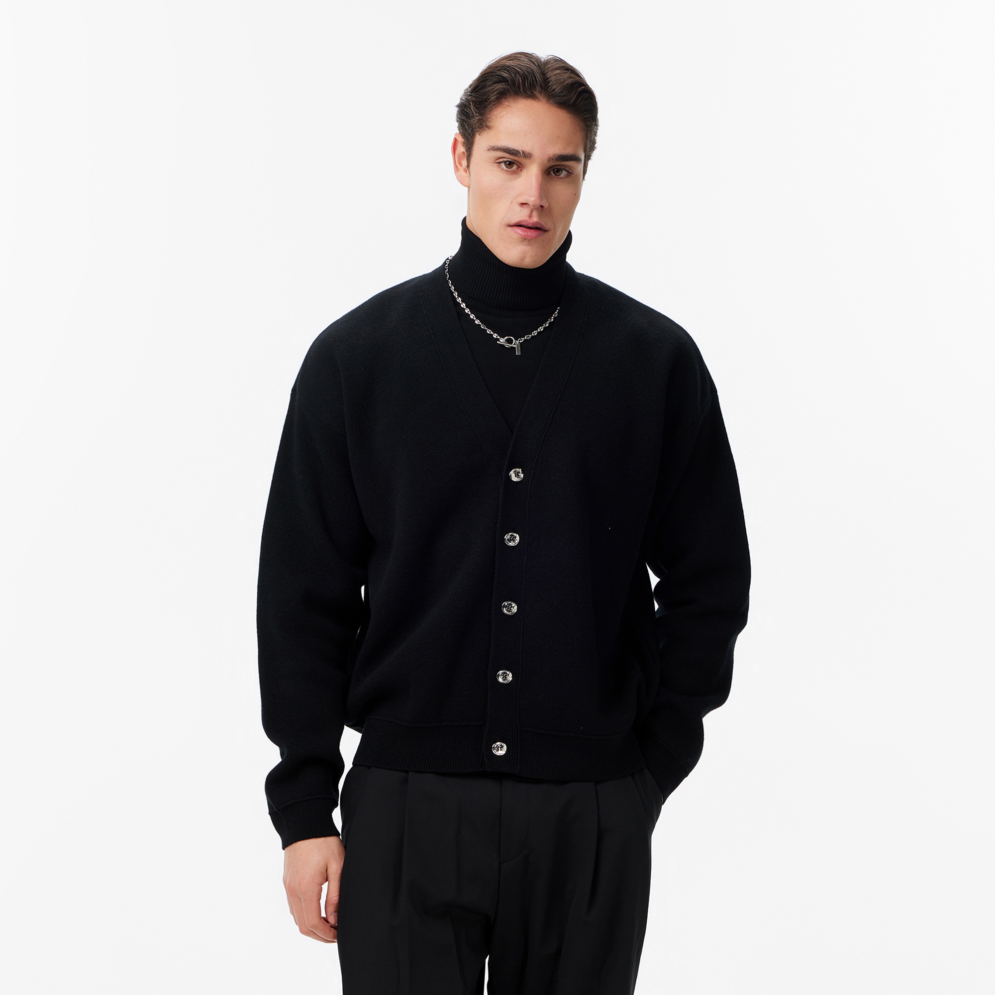 Les Benjamins Classic Fit Erkek Siyah Triko