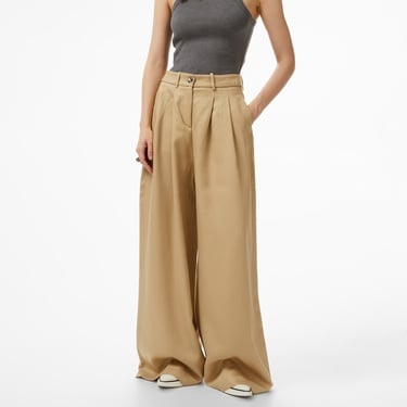  Les Benjamins Regular Fit Kadın Bej Pantolon