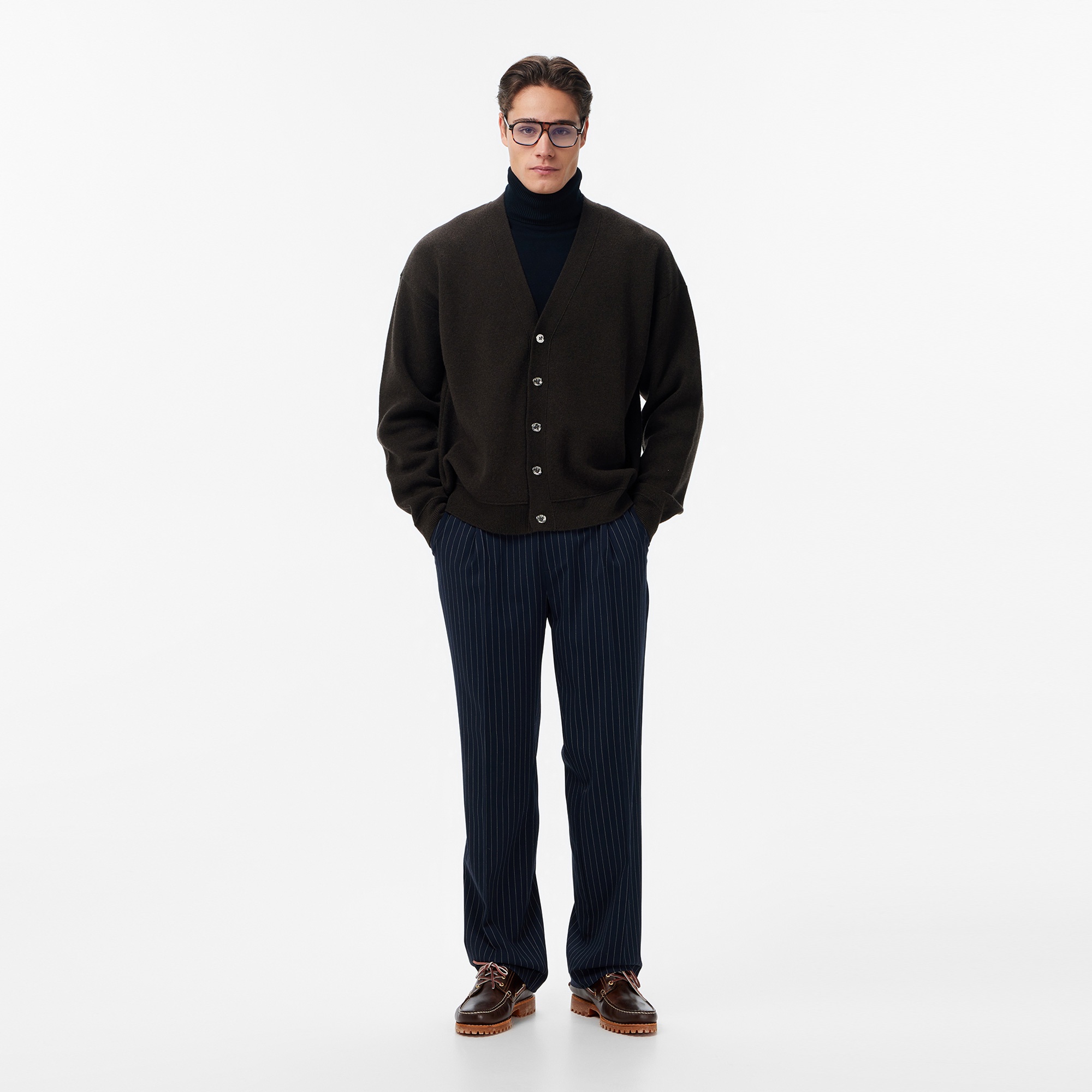 Les Benjamins Classic Fit Erkek Kahverengi Triko