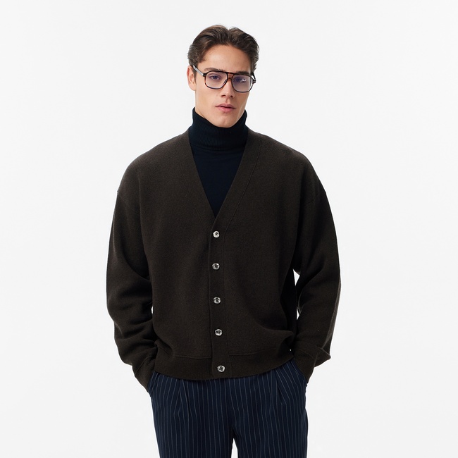  Les Benjamins Classic Fit Erkek Kahverengi Triko