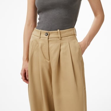  Les Benjamins Regular Fit Kadın Bej Pantolon