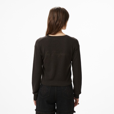  Les Benjamins Classic Fit Kadın Kahverengi Triko