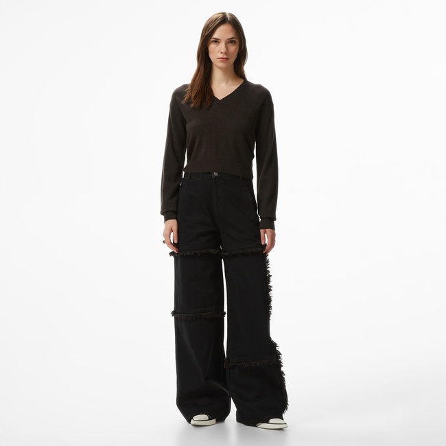  Les Benjamins Regular Fit Kadın Mavi Pantolon